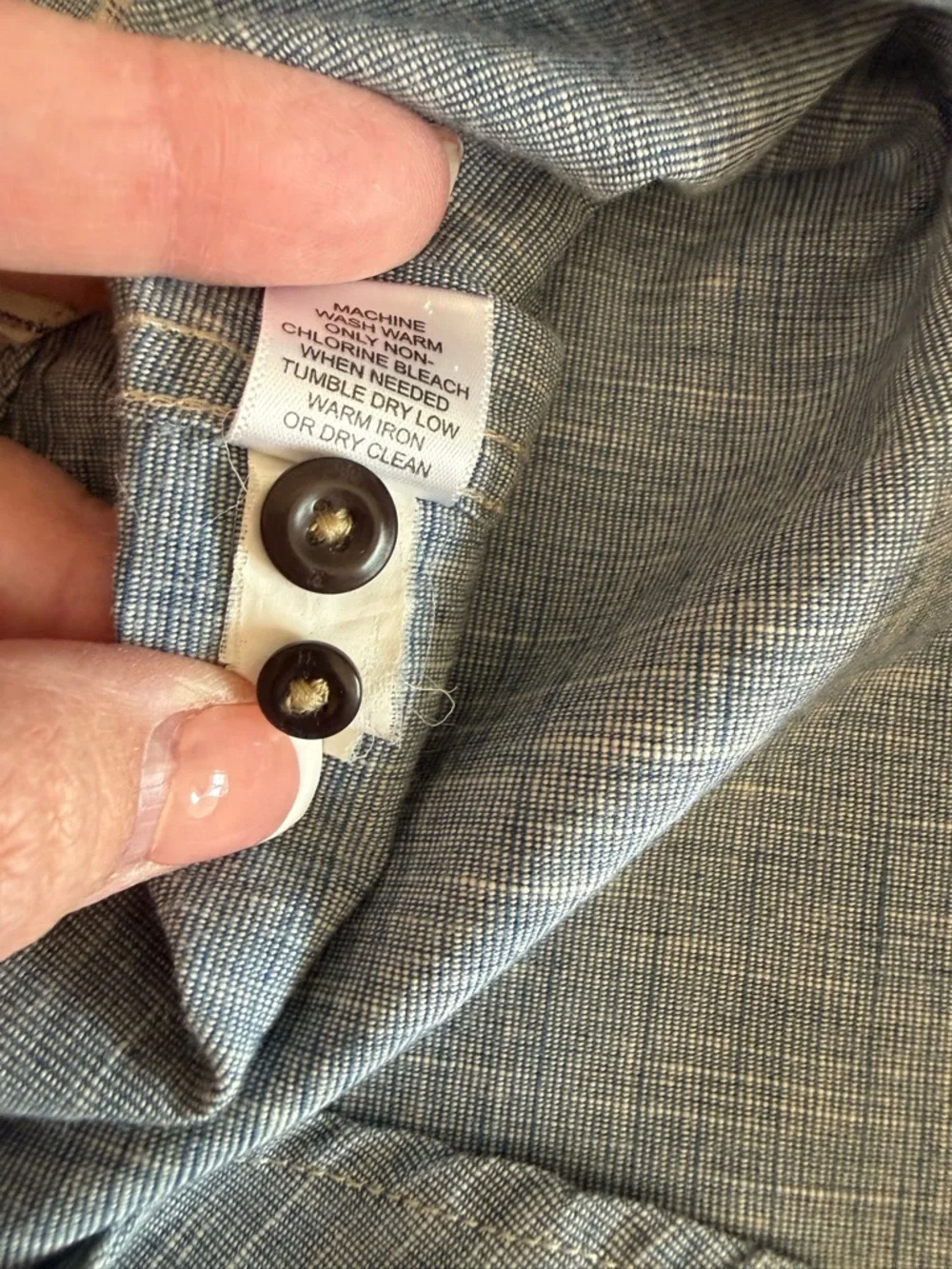 Banana Republic Light‎ Blue Striped Utility Shirt 16-16 1/2. 100% Cotton